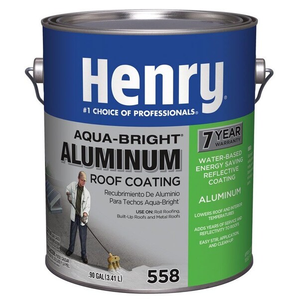 Smooth Aluminum Fibered Aluminum Waterbased Aluminum Roof Coating 09 gal